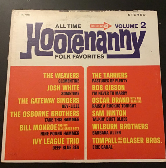All Time Hootenanny Folk Favorites, Volume 2 by Various