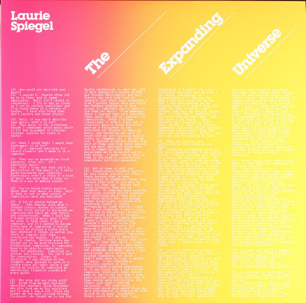 The Expanding Universe by Laurie Spiegel