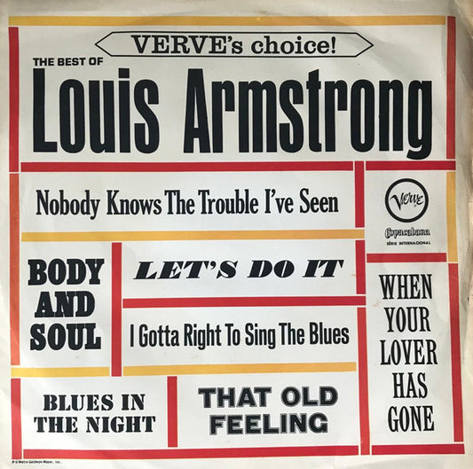 The Verve's Choice! The Best Of Louis Armstrong by Louis Armstrong