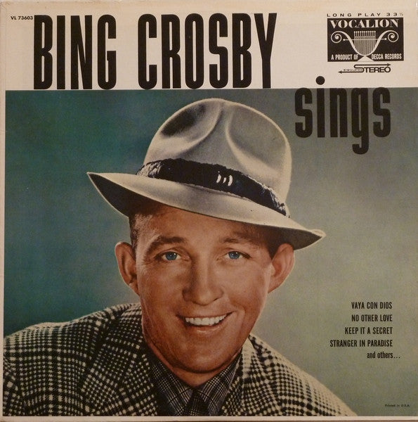 Bing Crosby Sings by Bing Crosby