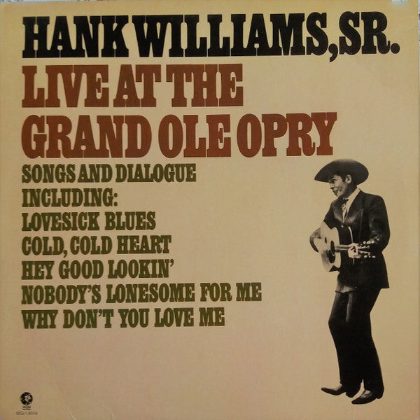 Live At The Grand Ole Opry by Hank Williams