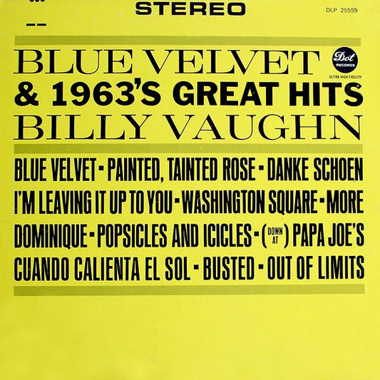 Blue Velvet & 1963's Great Hits by Billy Vaughn